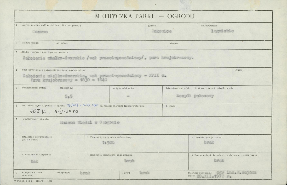 Ewidencja parkowa, skan nr 5