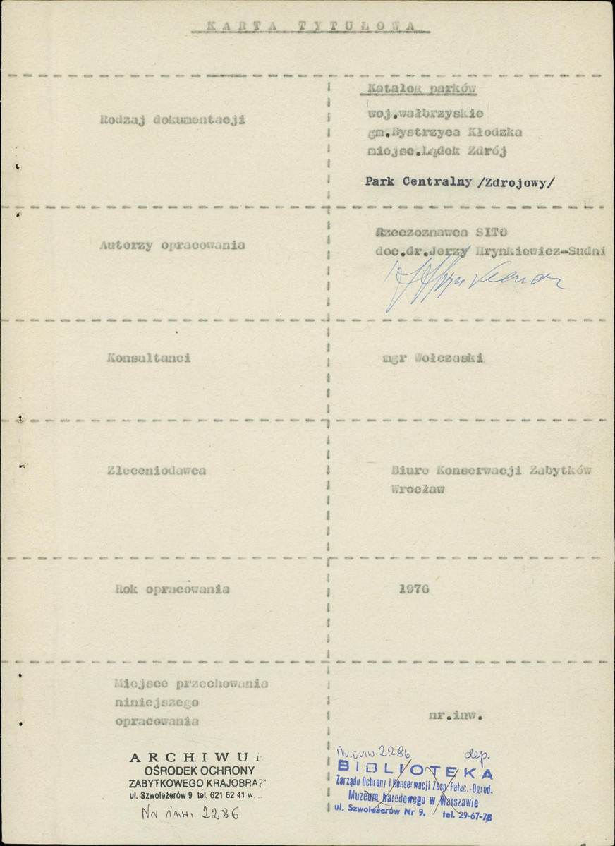 Ewidencja parkowa, skan nr 2