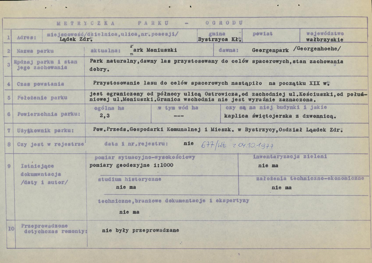 Ewidencja parkowa, skan nr 4
