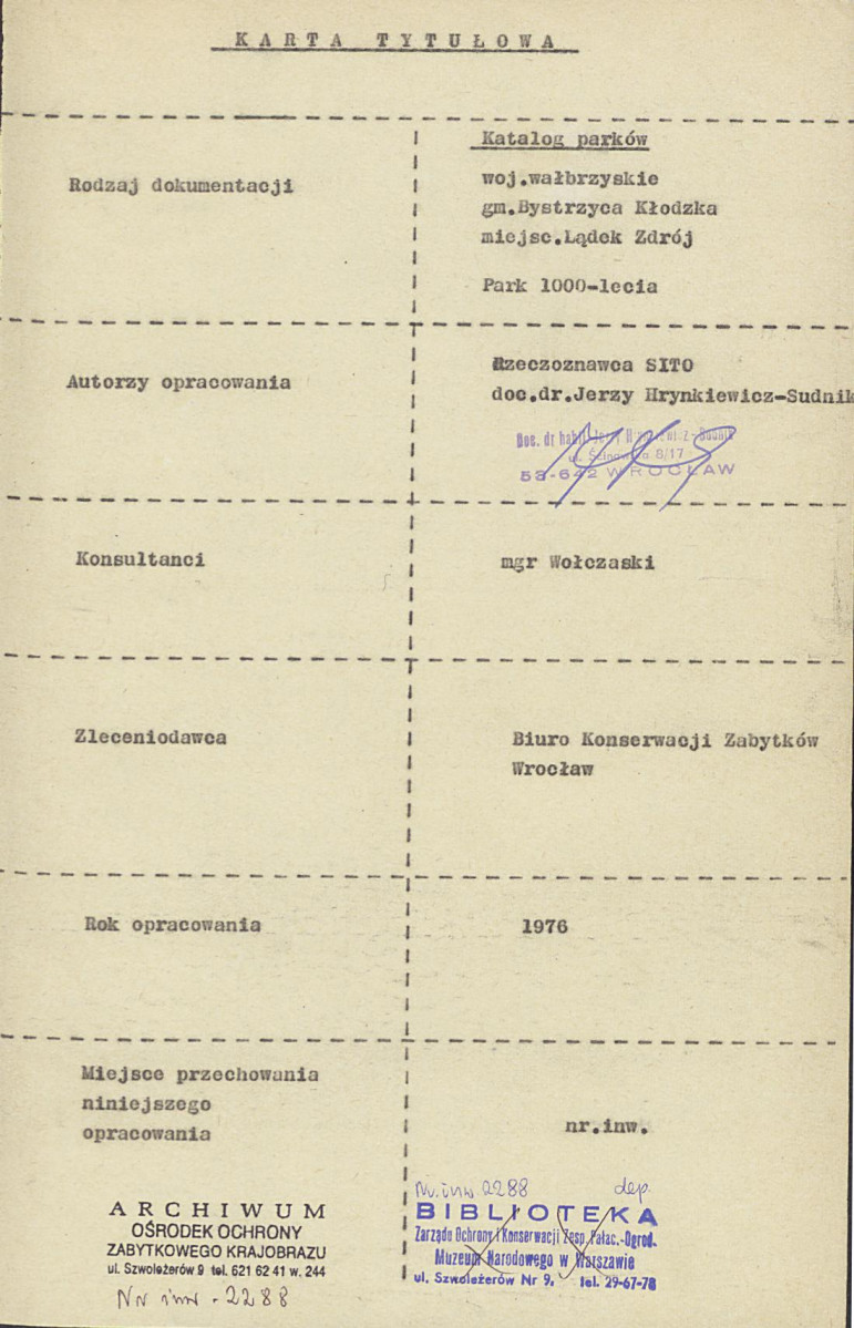 Ewidencja parkowa, skan nr 2