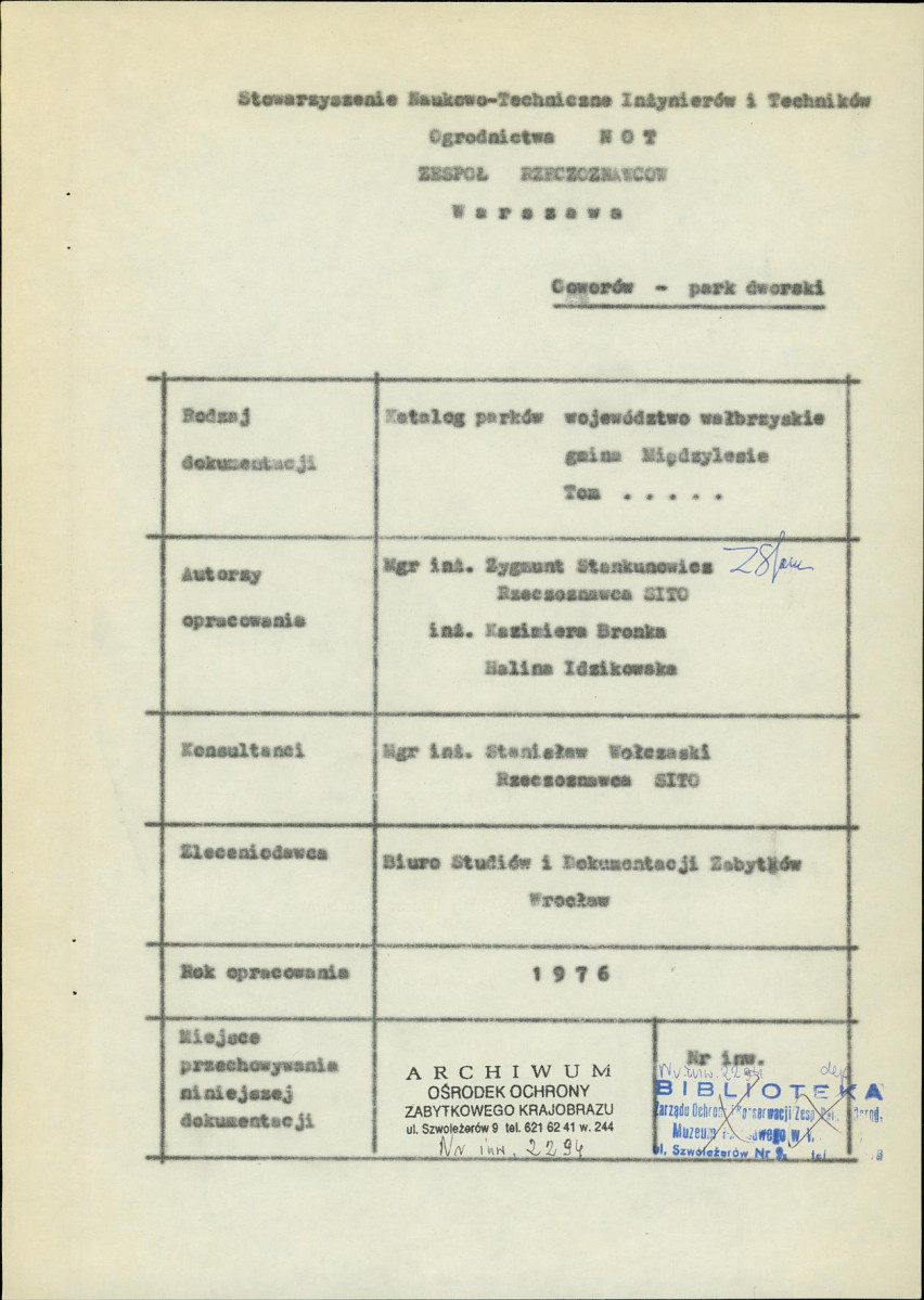 Ewidencja parkowa, skan nr 2