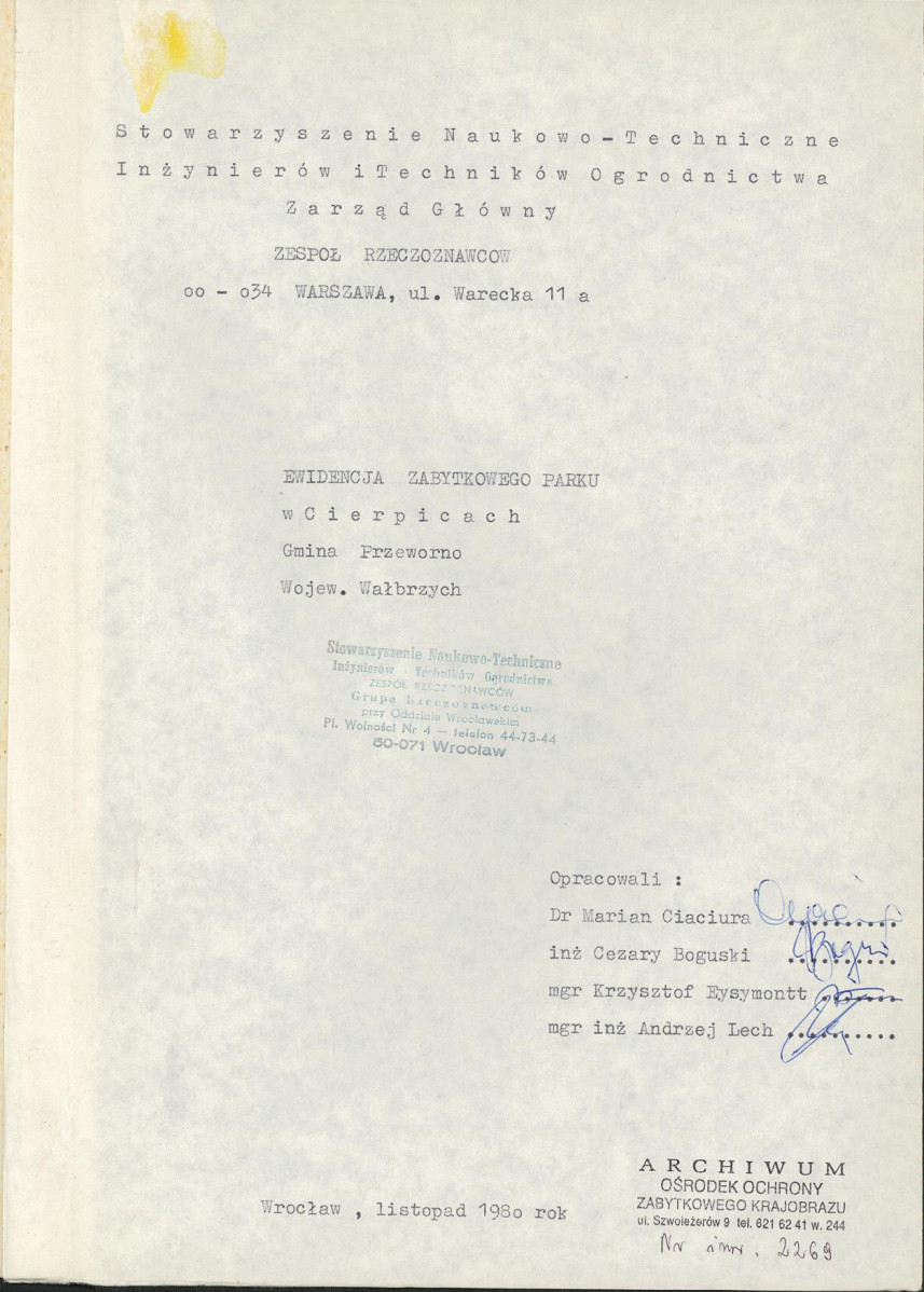 Ewidencja parkowa, skan nr 5