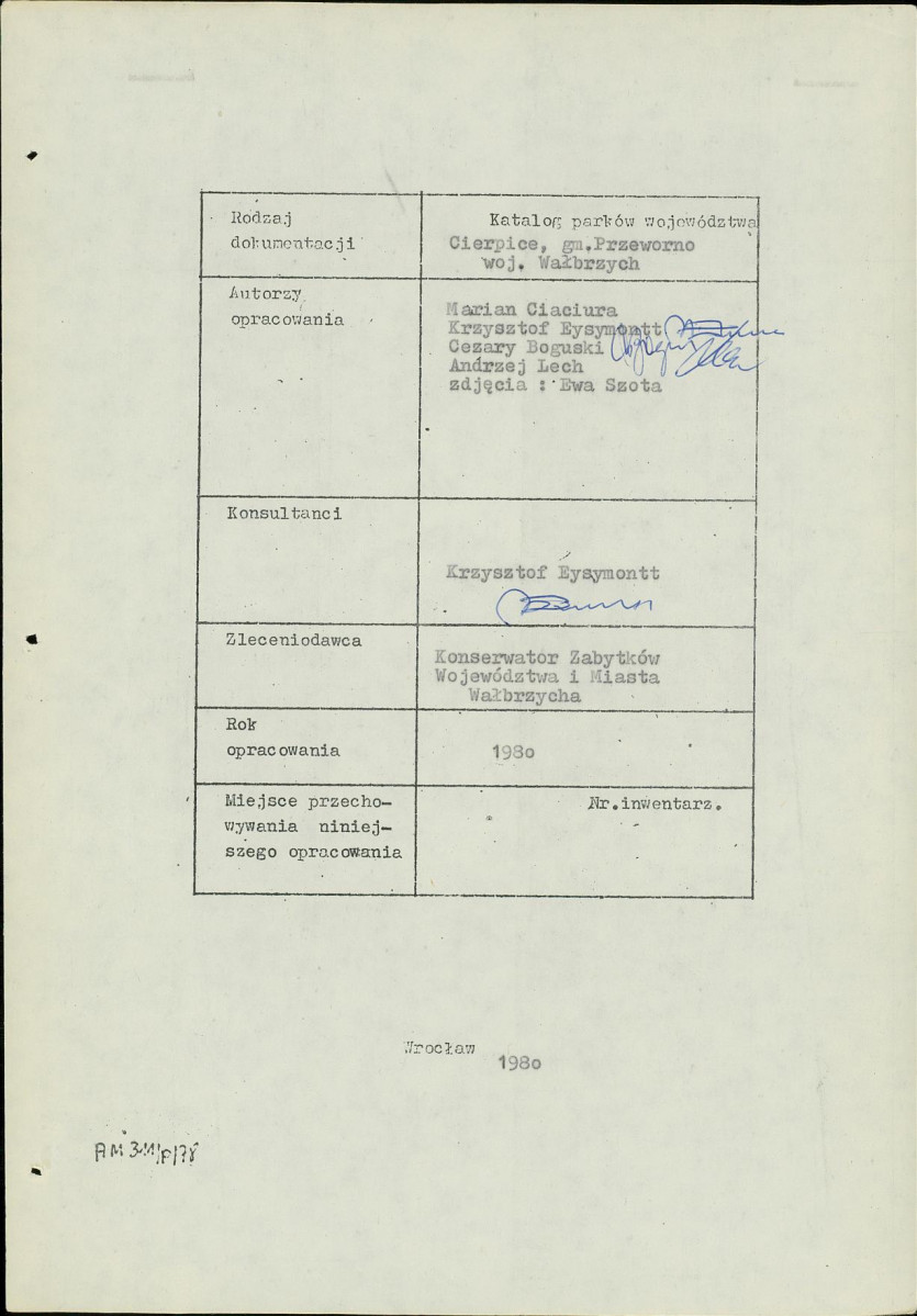 Ewidencja parkowa, skan nr 6
