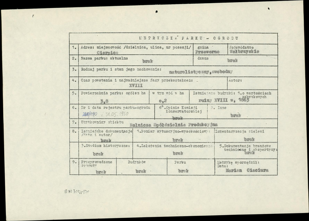 Ewidencja parkowa, skan nr 7