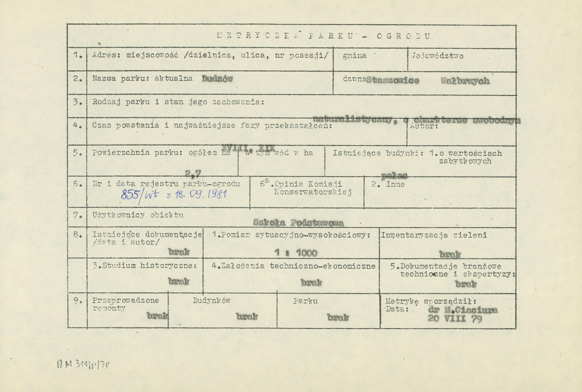 EP - Ewidencja parkowa, skan nr 5