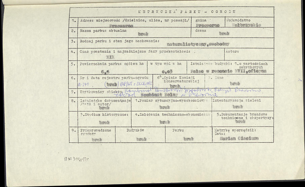 Ewidencja parkowa, skan nr 6