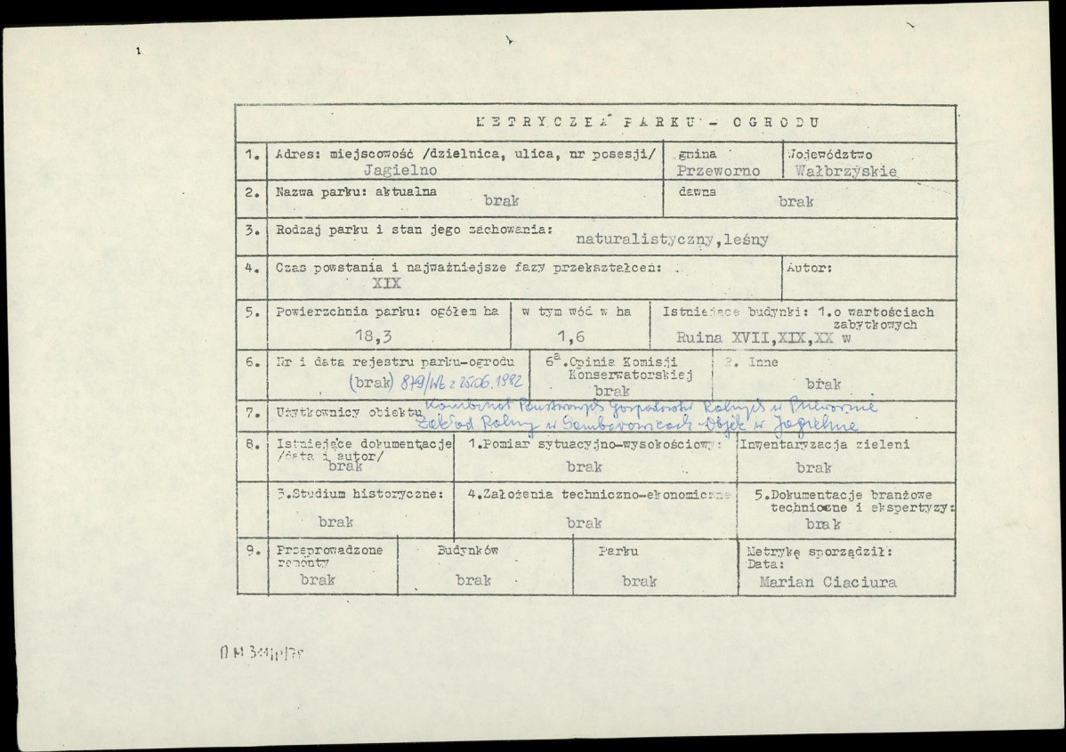 Ewidencja parkowa, skan nr 6