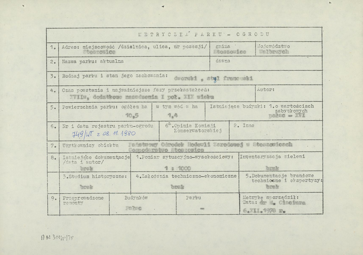 EP - Ewidencja parkowa, skan nr 5