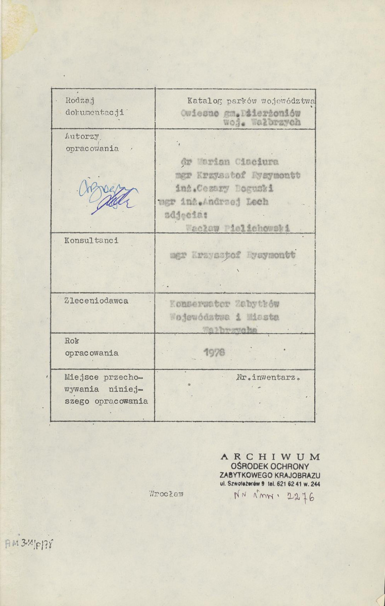 Ewidencja parkowa, skan nr 4