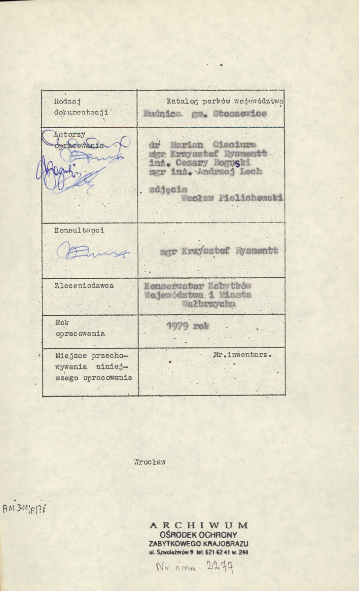 EP - Ewidencja parkowa, skan nr 5