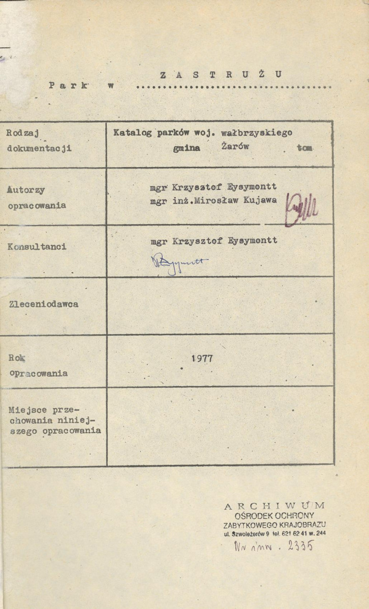 Ewidencja parkowa, skan nr 3
