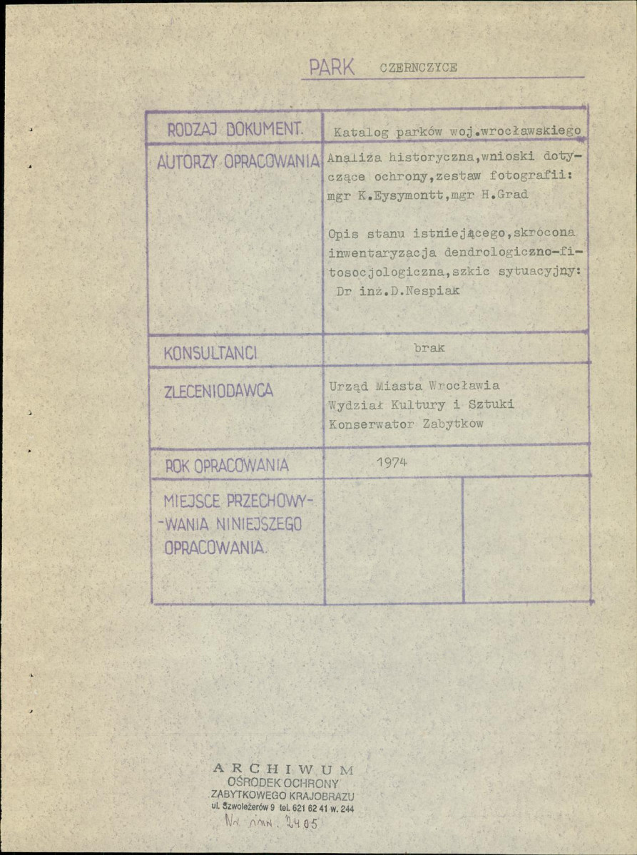 Ewidencja parkowa, skan nr 3