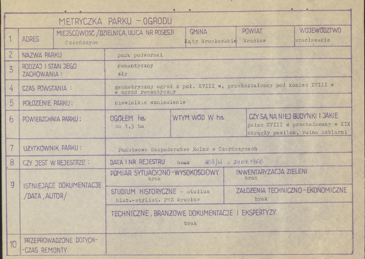 Ewidencja parkowa, skan nr 4