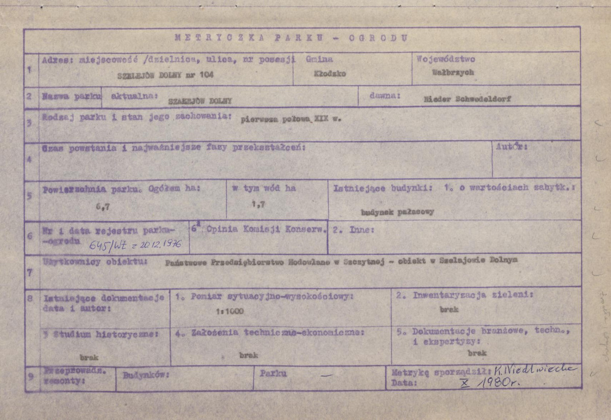 Ewidencja parkowa, skan nr 6