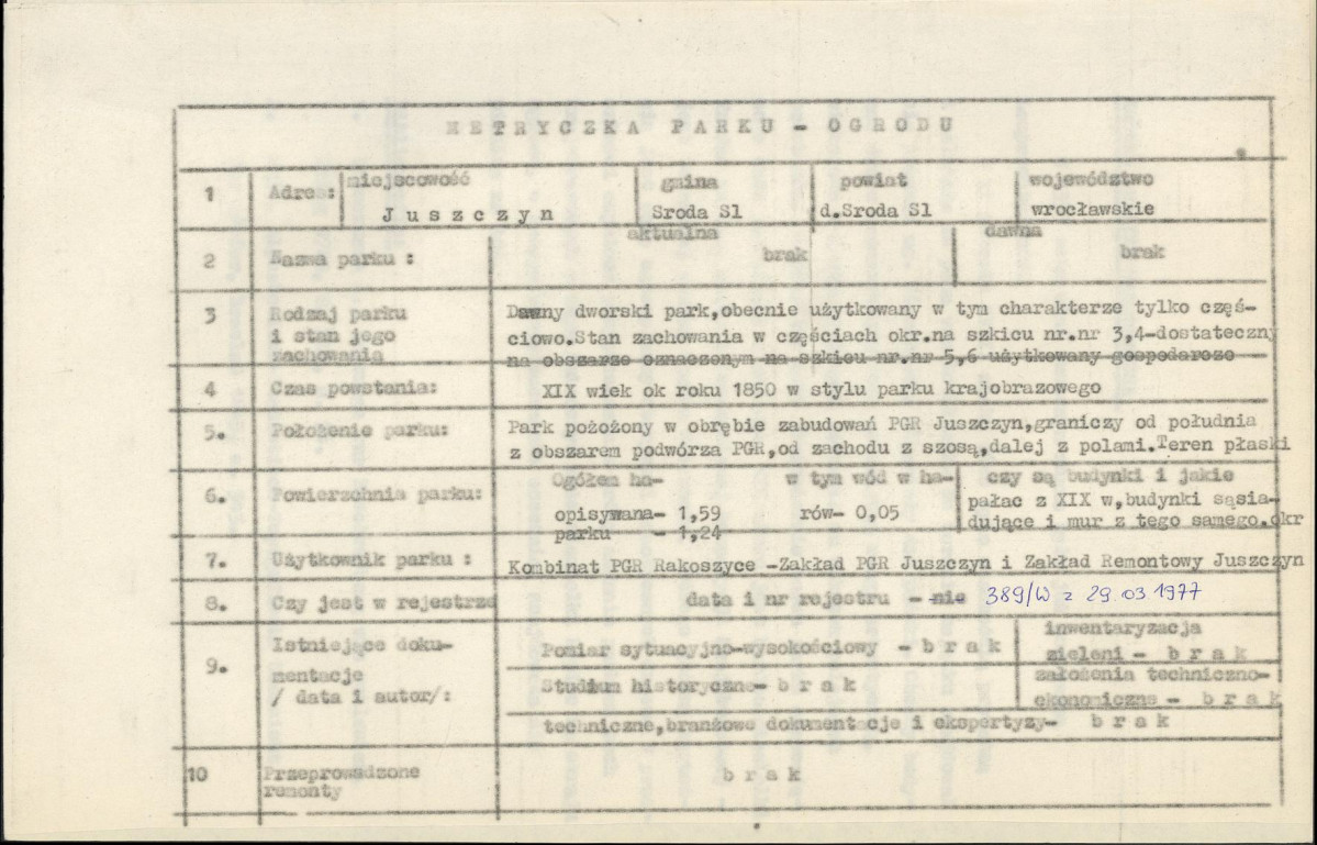 Ewidencja parkowa, skan nr 5