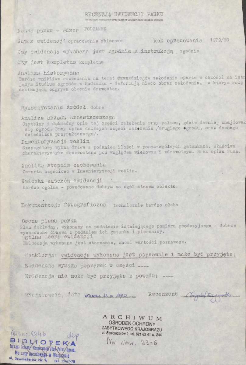 Ewidencja parkowa, skan nr 2