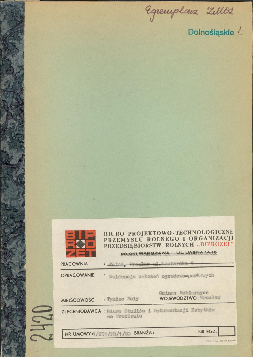 Ewidencja parkowa, skan nr 1