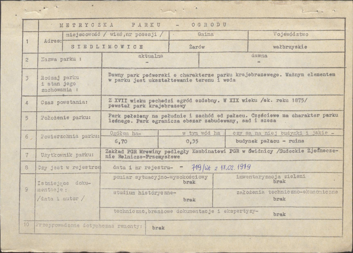 Ewidencja parkowa, skan nr 4