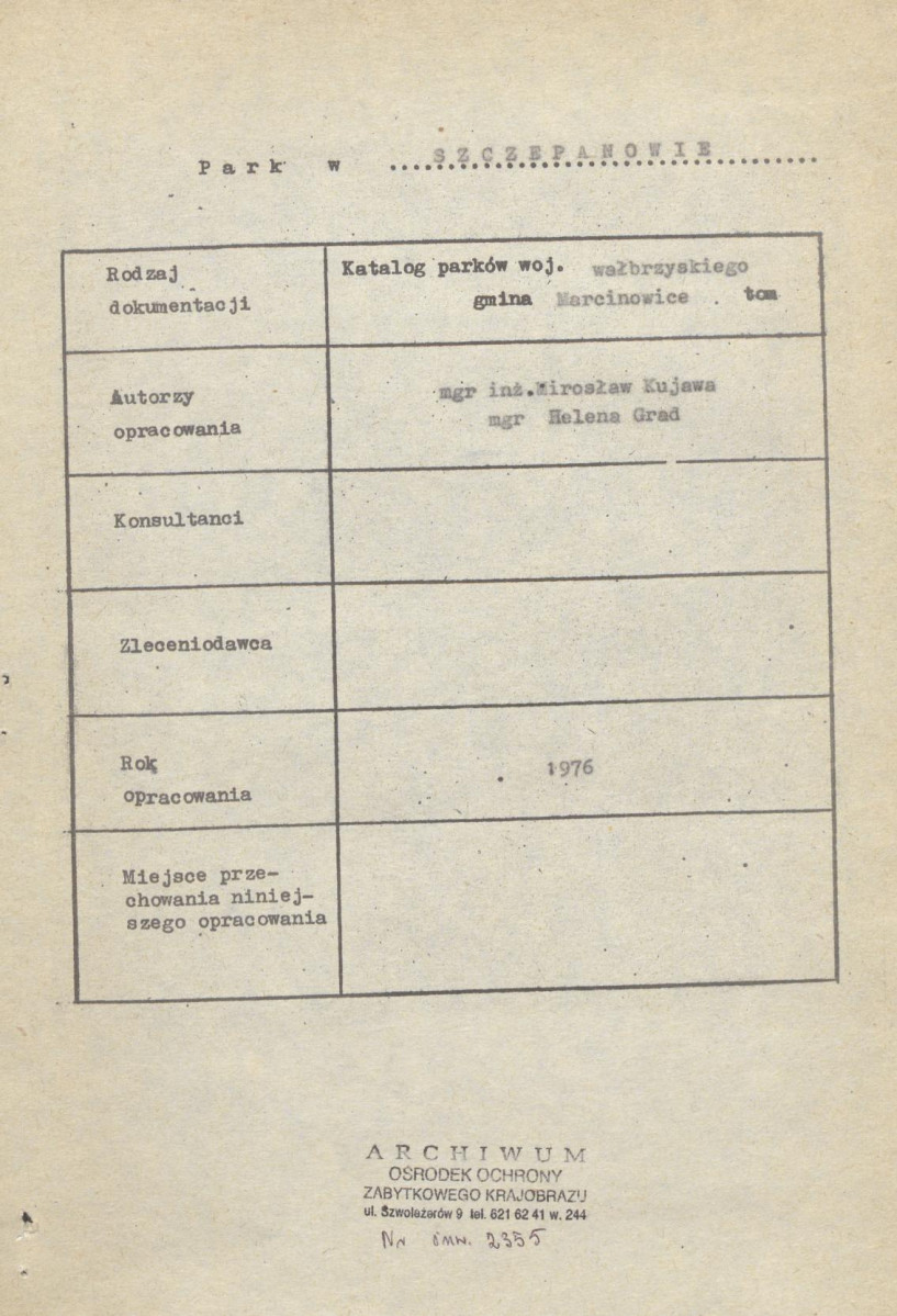 Ewidencja parkowa, skan nr 3