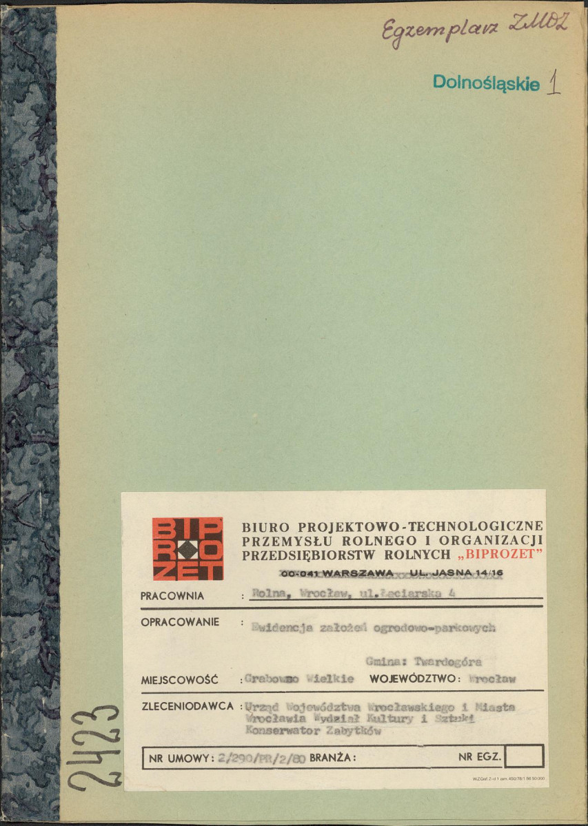 Ewidencja parkowa, skan nr 1