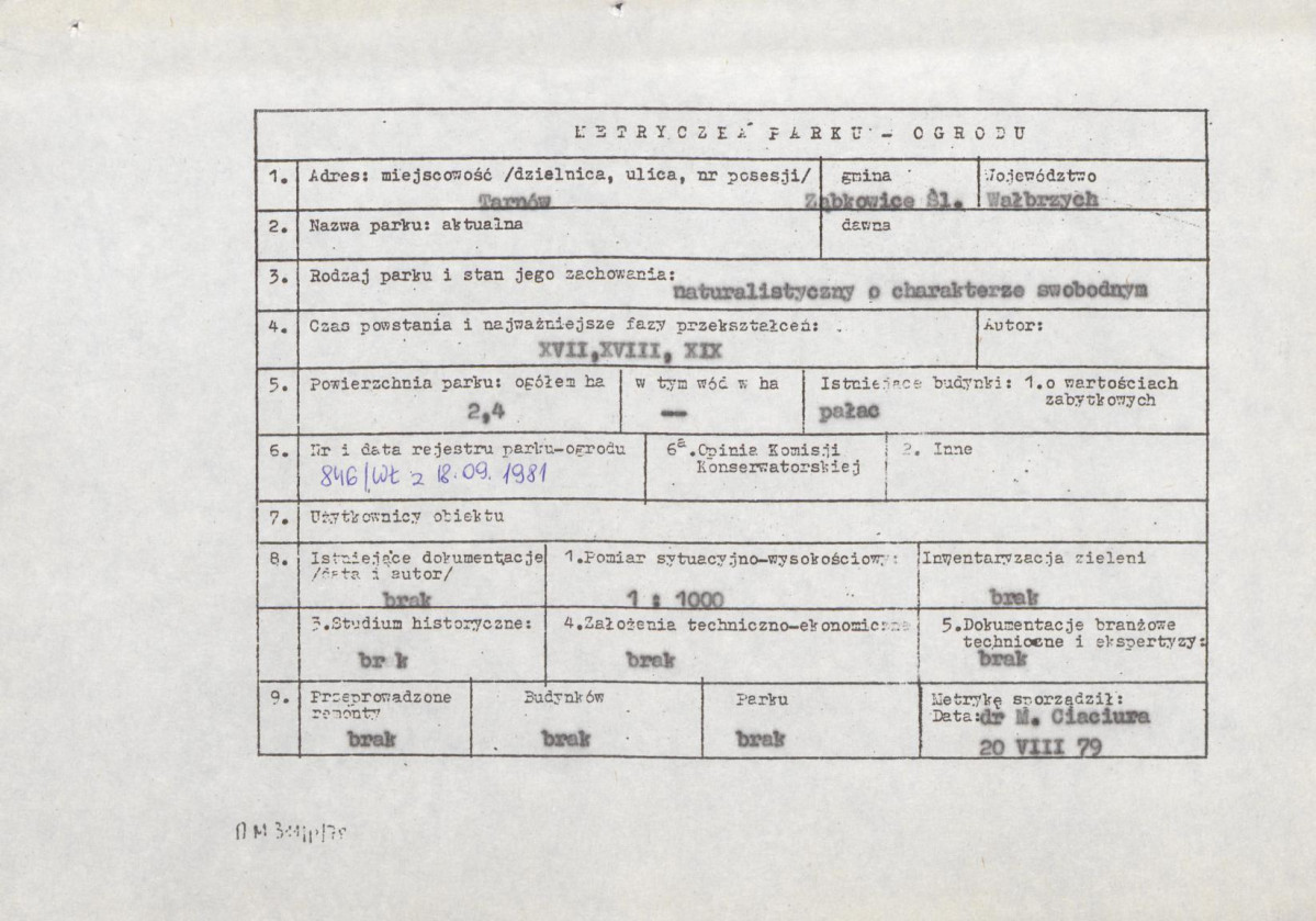 EP - Ewidencja parkowa, skan nr 6