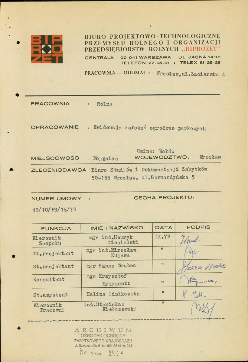 Ewidencja parkowa, skan nr 4