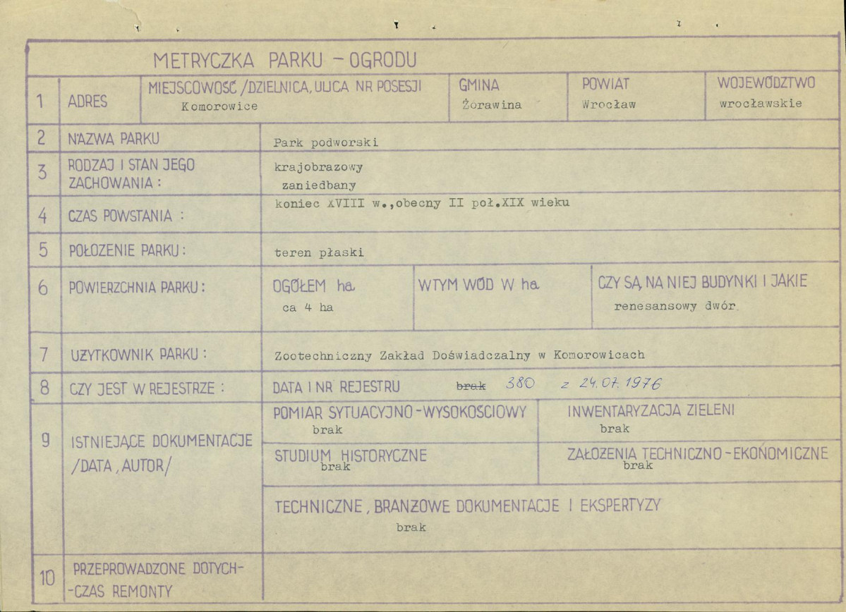 Ewidencja parkowa, skan nr 4