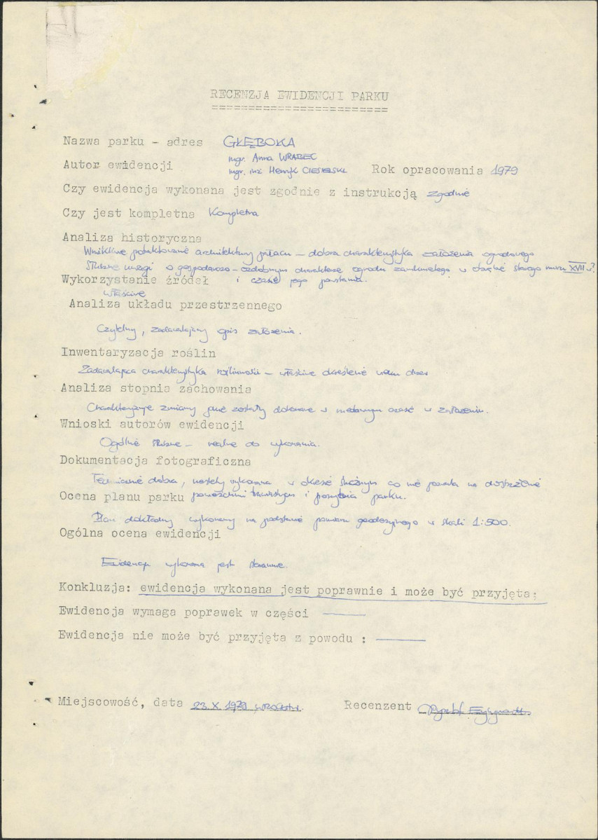 Ewidencja parkowa, skan nr 4