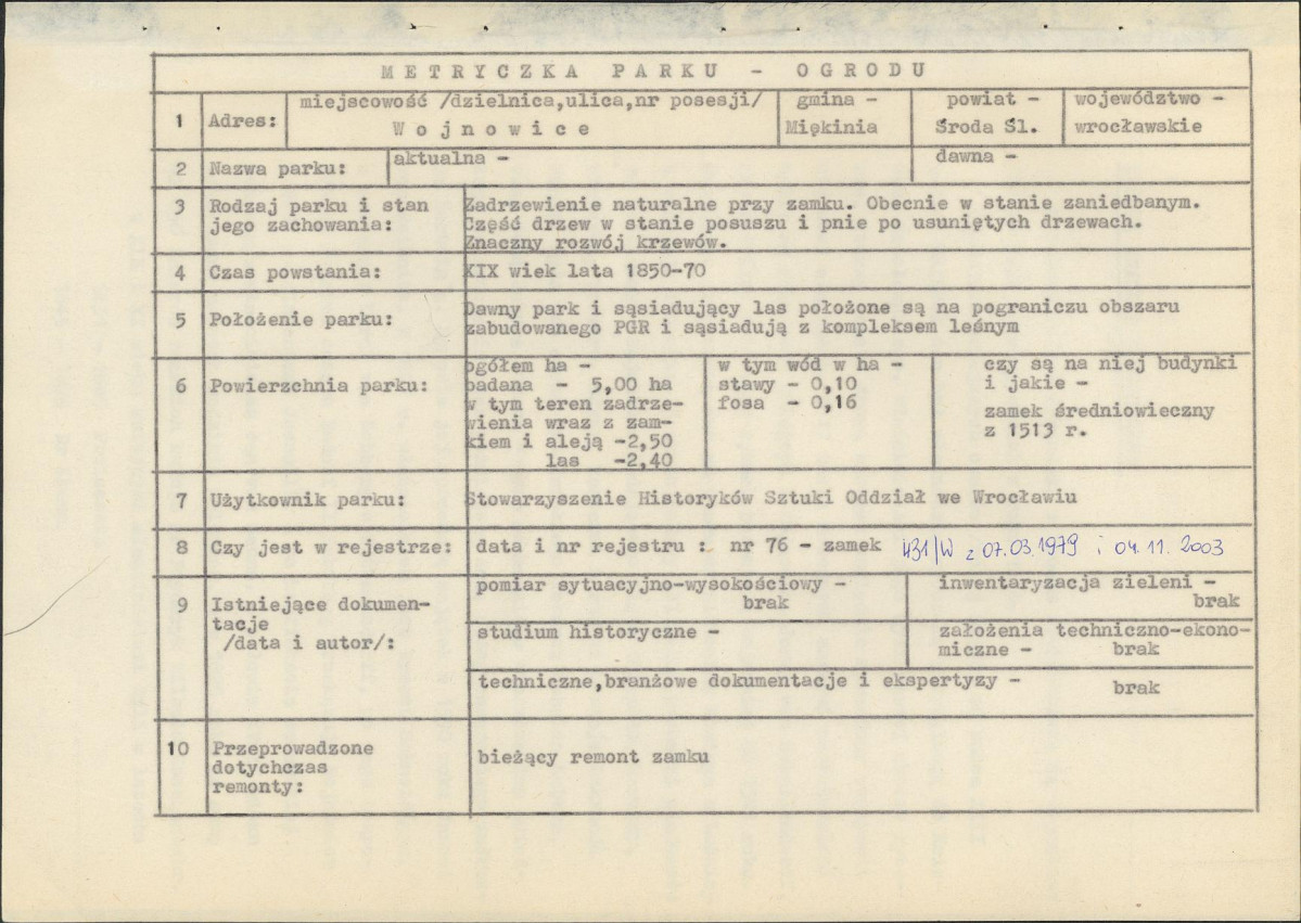 Ewidencja parkowa, skan nr 5
