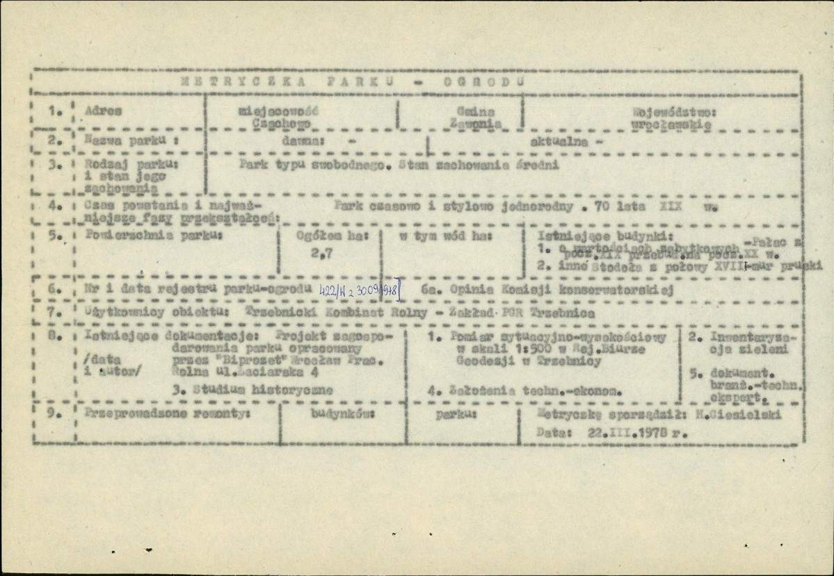 Ewidencja parkowa, skan nr 5