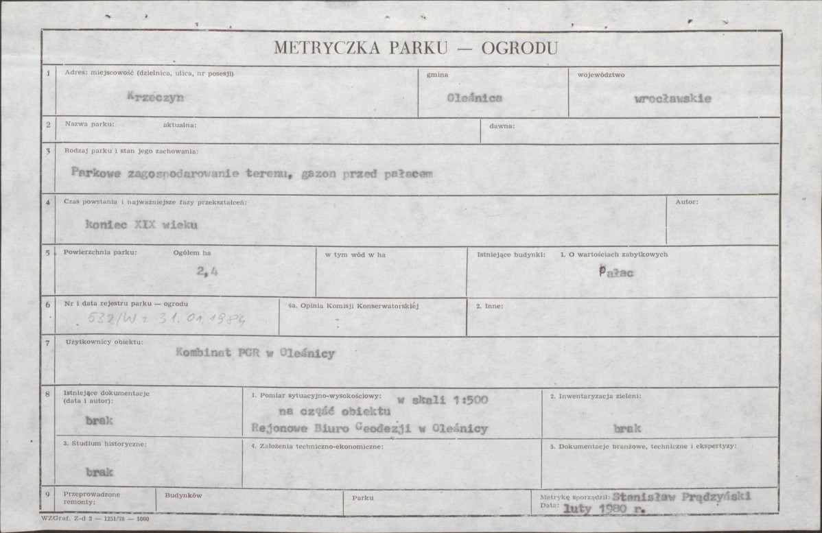 Ewidencja parkowa, skan nr 5