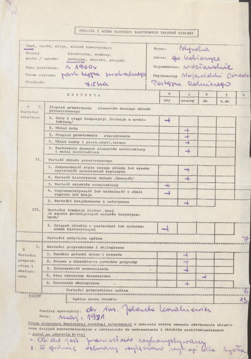 Ewidencja parkowa, skan nr 3