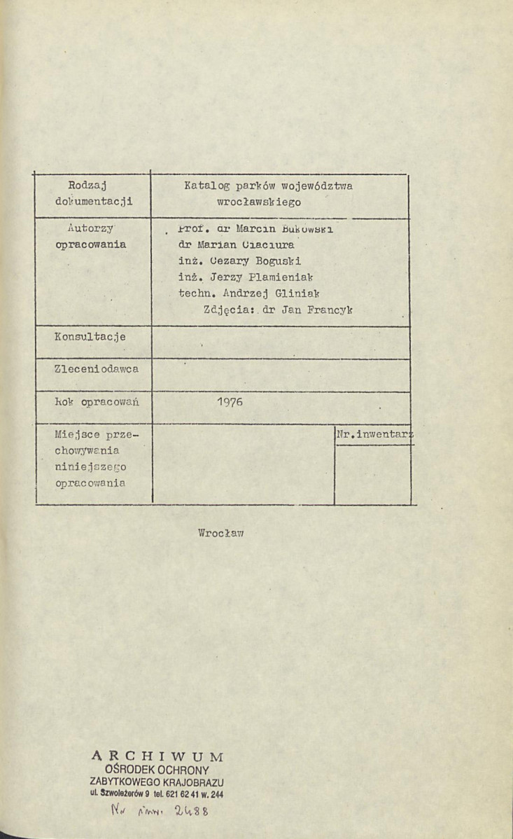 Ewidencja parkowa, skan nr 3