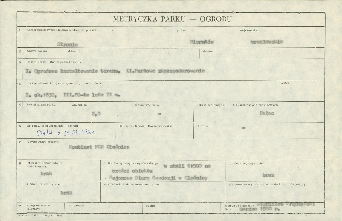 Ewidencja parkowa, skan nr 5