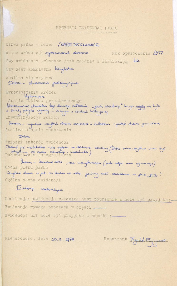 Ewidencja parkowa, skan nr 4