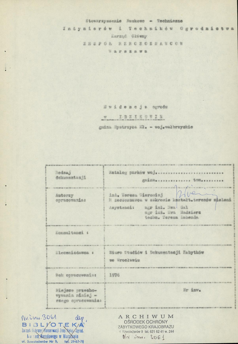 EP - Ewidencja parkowa, skan nr 2