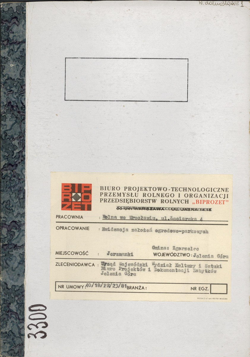 EP - Ewidencja parkowa, skan nr 1