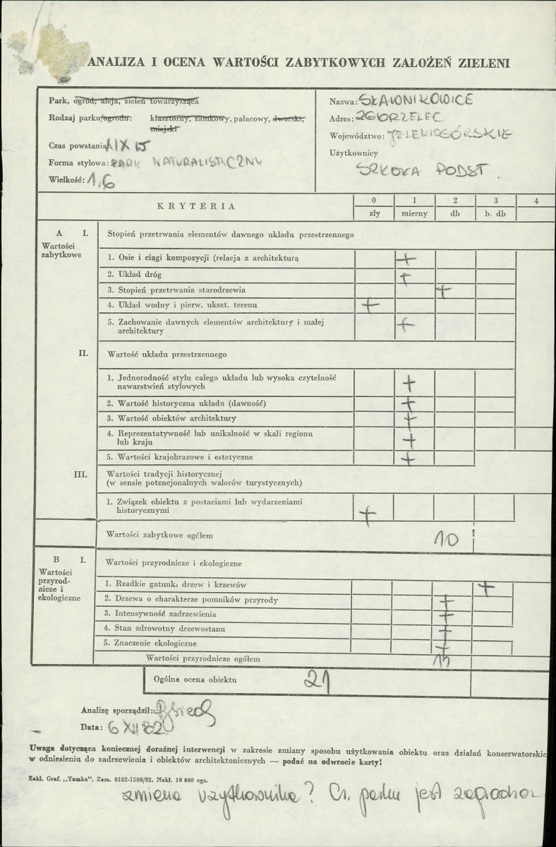 EP - Ewidencja parkowa, skan nr 3