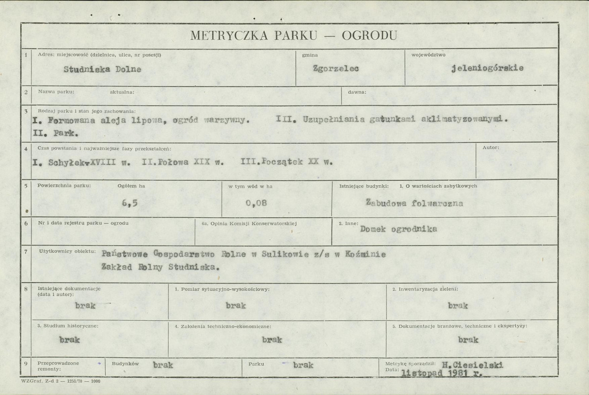 EP - Ewidencja parkowa, skan nr 5
