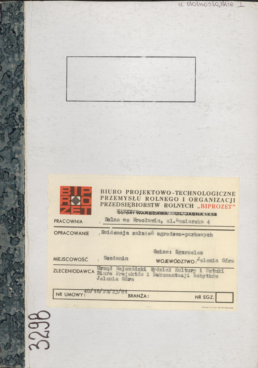 EP - Ewidencja parkowa, skan nr 1