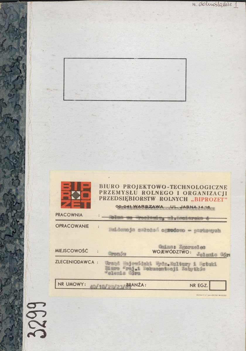 EP - Ewidencja parkowa, skan nr 1