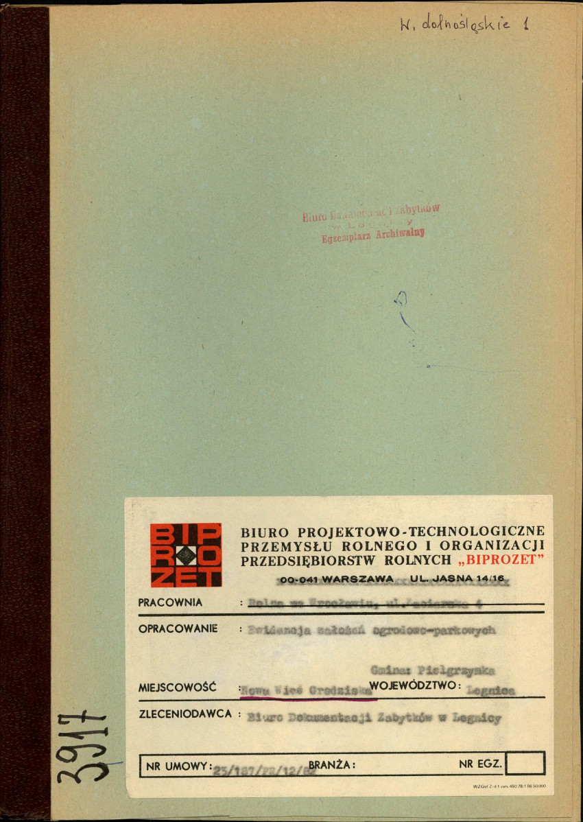 EP - Ewidencja parkowa, skan nr 1