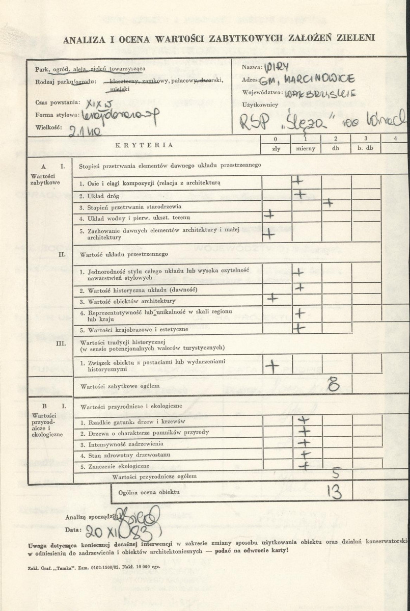 Ewidencja parkowa, skan nr 3