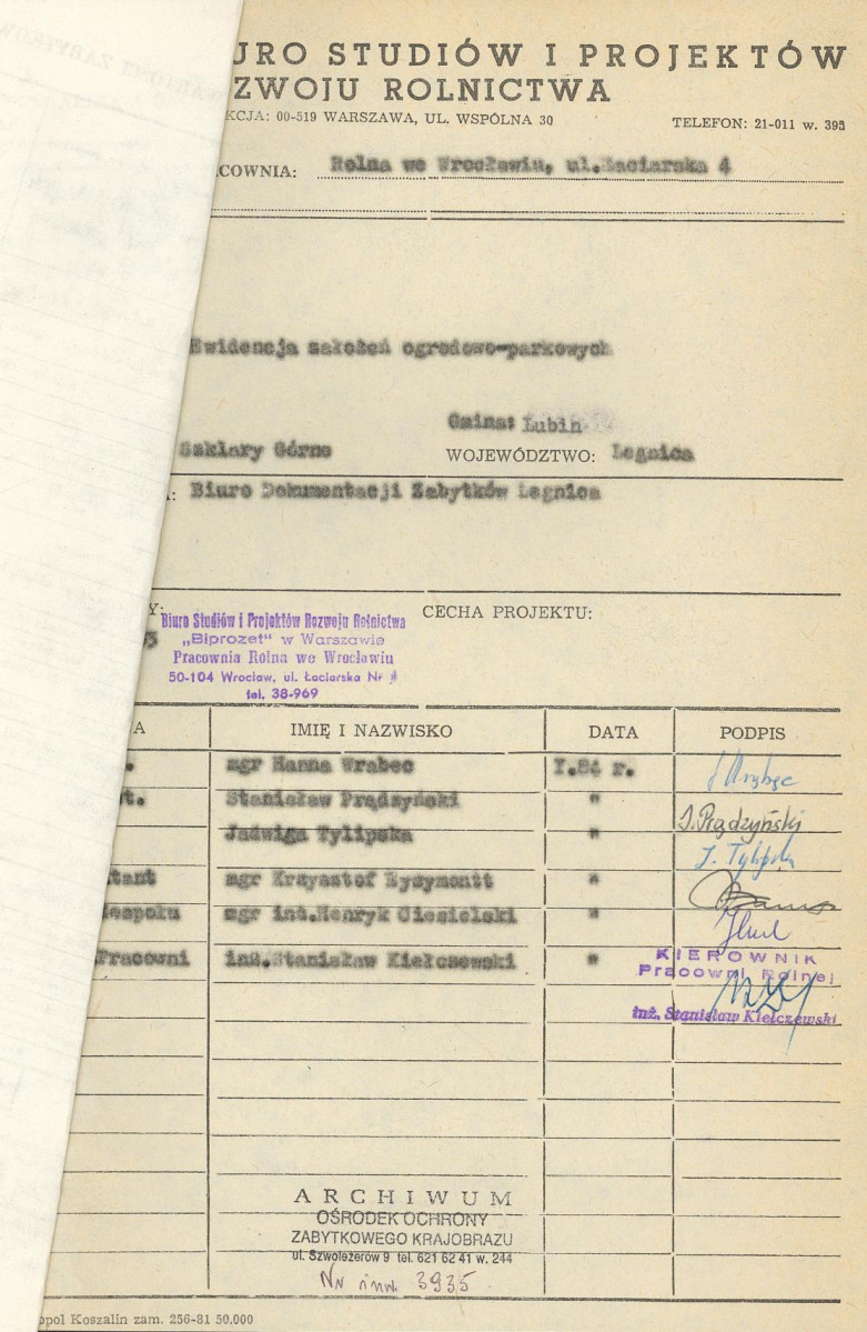 Ewidencja parkowa, skan nr 4
