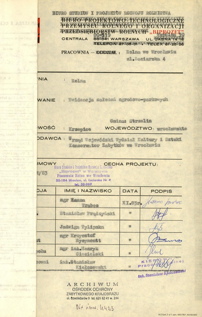 Ewidencja parkowa, skan nr 4