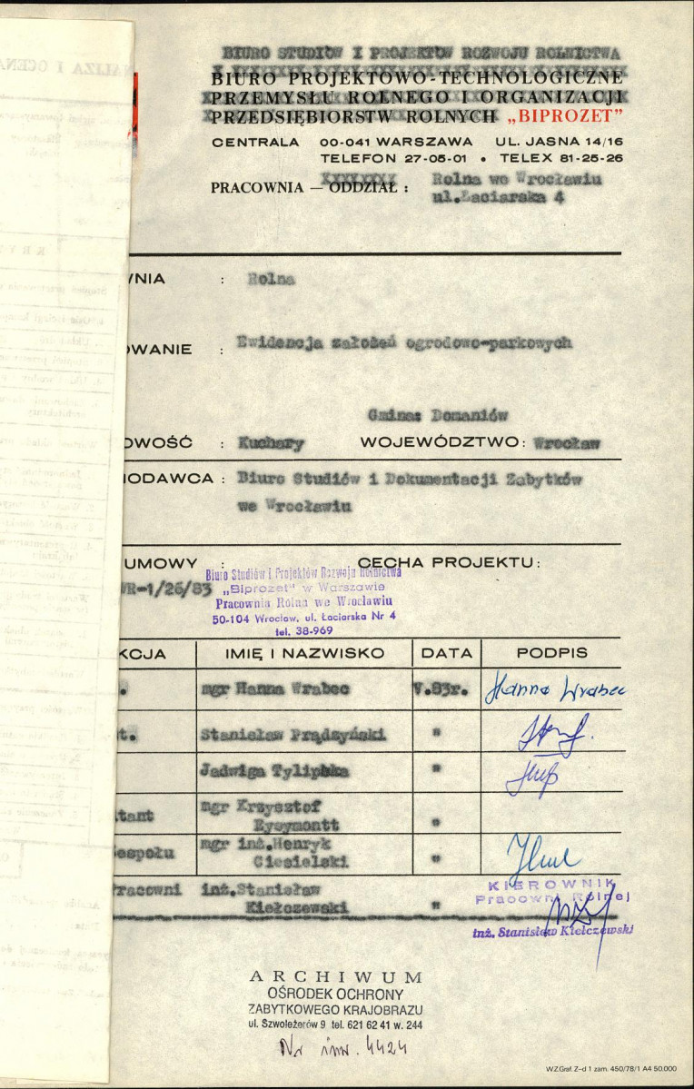 Ewidencja parkowa, skan nr 4