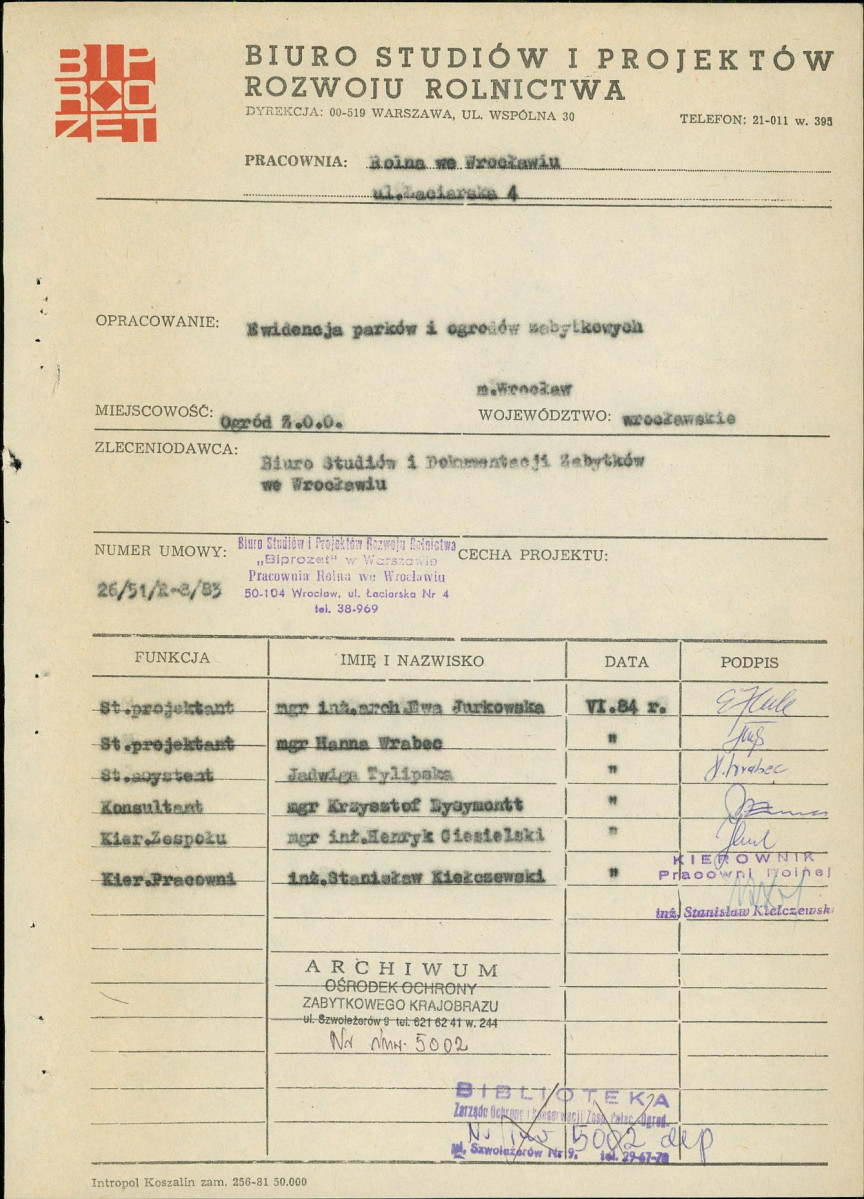 Ewidencja parkowa, skan nr 3