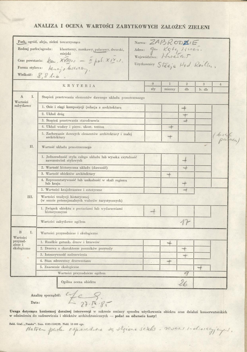 Ewidencja parkowa, skan nr 2