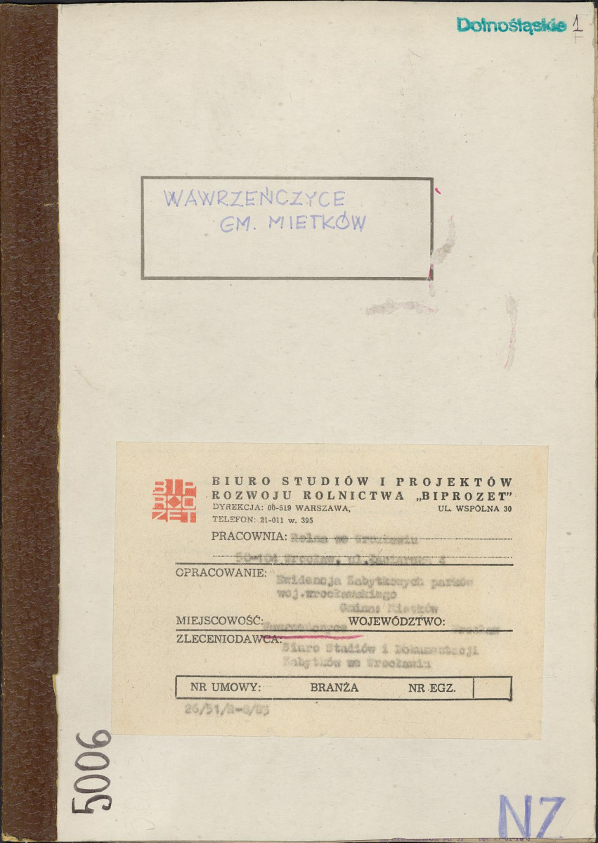 Ewidencja parkowa, skan nr 1