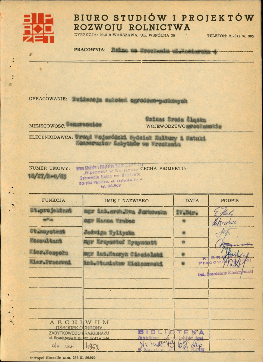Ewidencja parkowa, skan nr 3